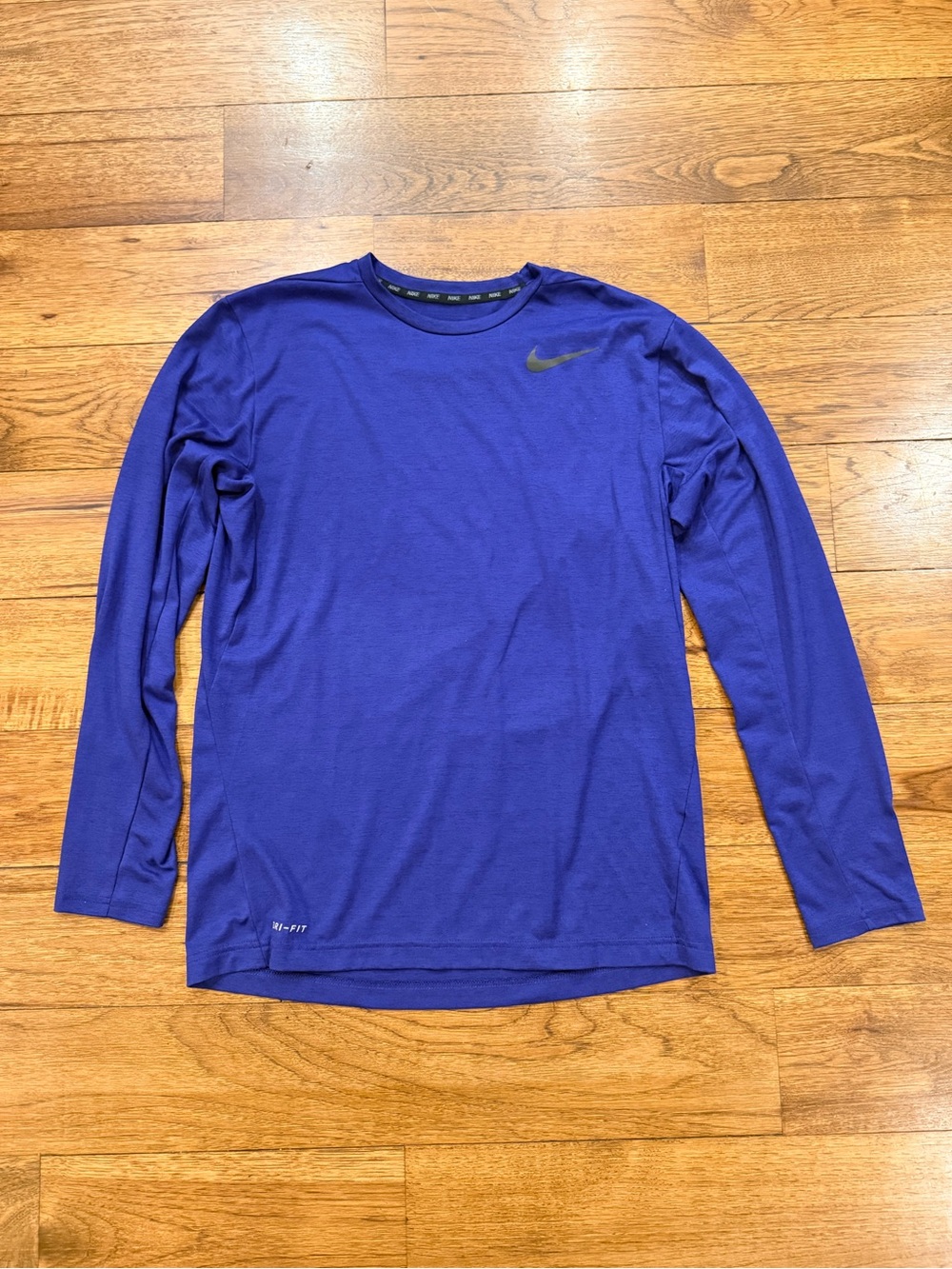 Nike Men's Long Sleeve Performance Tee - Royal Blue